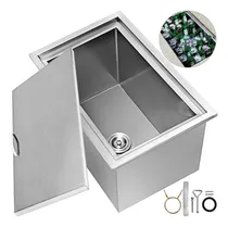 Comprar Vevor Cubeta Para Hielo Hielera Con Tapa Vino Cerveza 50 L