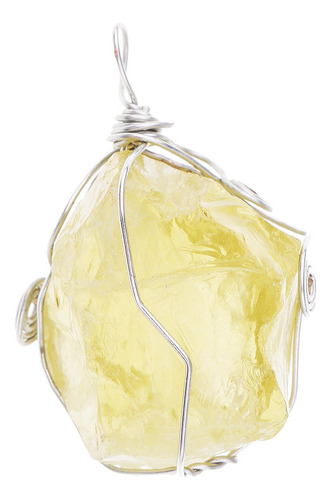Colgante De Collar De Cristal Natural Amarillo Estilo