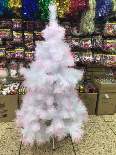 Árvore De Natal Pinheiro Branca Com Pontas Rosa Cheia 1,5m | Frete grátis Árvore De Natal Pinheiro Branca Com Pontas Rosa Cheia 1,5m | Frete grátis