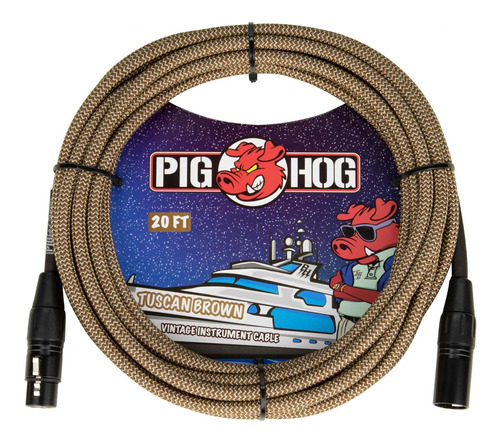 Cable Pig Hog Para Micrófono Xlr De 6.10 Mts Phm20tbr