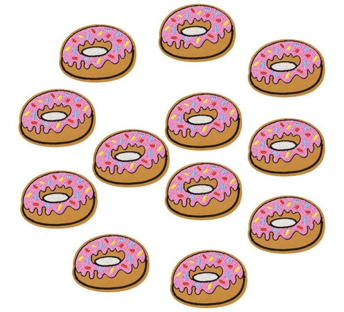 Huixun 10 pcs Donuts Tarjetas De Parches De Ropa Hierro Bor