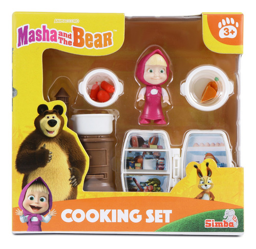 Juguete Muñeca Figuras Masha Y El Oso Playset Cocina