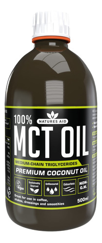 Natures Aid Aceite Mct 100%, 500 Ml
