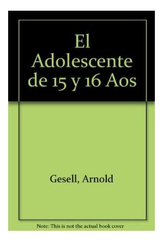 Libro Adolescente De 15 Y 16 Años (biblioteca Educador Conte