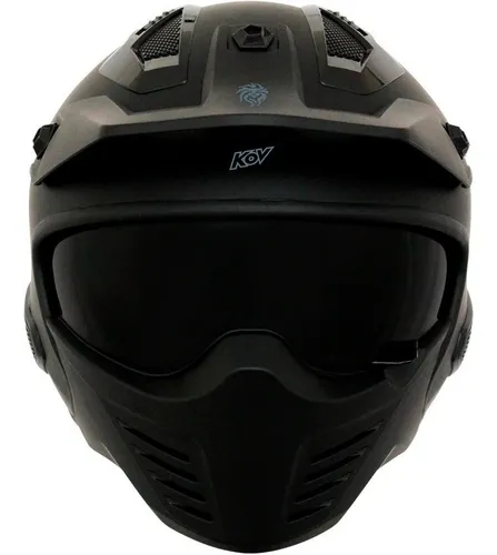 Casco Para Moto Kov Con Mascara Rock-o Certificado Dot Talla M KOV Rock-o