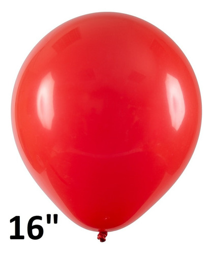 Balão De Festa Profissional Vermelho Nº16 40cm - 12 Un