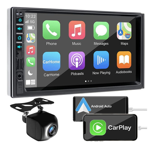 Estéreo De Coche 7 Pulgadas De Doble Din Para Carplay Y Andr