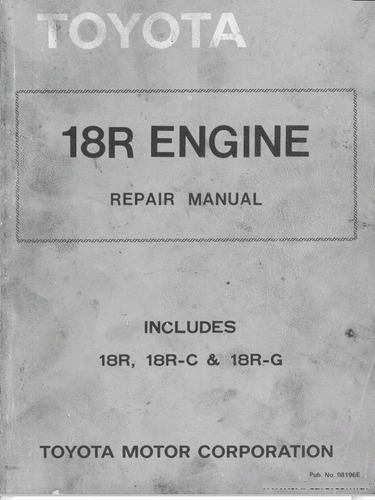 Manual Reparación Toyota 18r 