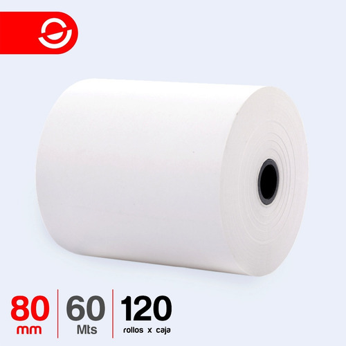 Imagen 1 de 5 de 120 Rollos Papel Térmico 80mm - Fiscal - Comandera 60mts