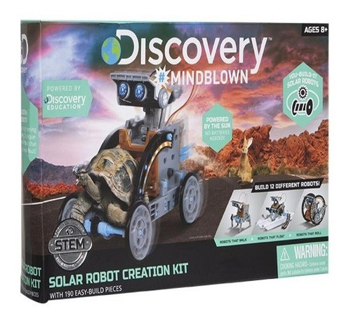 Vehiculo Solar De Contruccion Set 190 Piezas Discovery Kids Color Gris