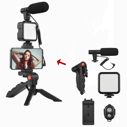 Kit De Vlog+video Vlog Phone Kit Para Smartphone Con L