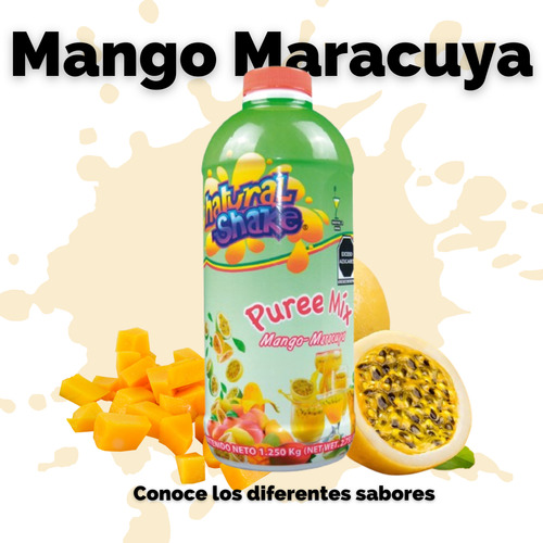 Concentrado Pulpa De Mango- Maracuyá Natural Shake 1 Lt