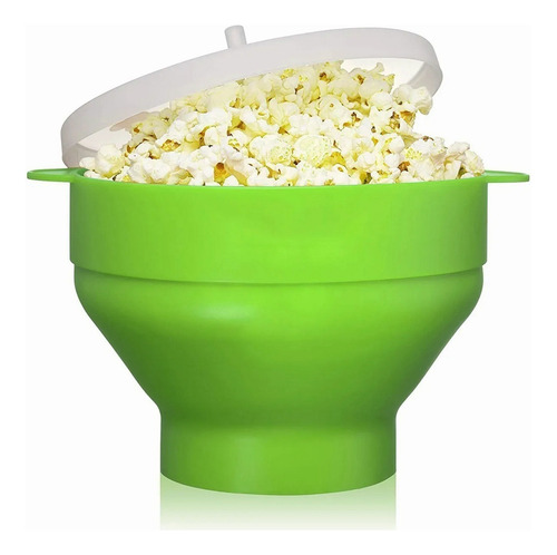 Microondas Palomitas De Maíz Tazón Plegable Con Tapasilicona