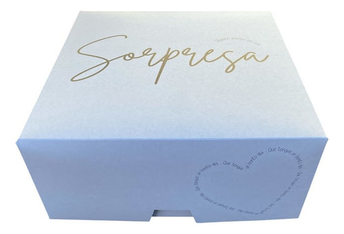 Caja X 10 Unid Cartulina Mini Desayunos Meriendas 22x22x10 Con Frase