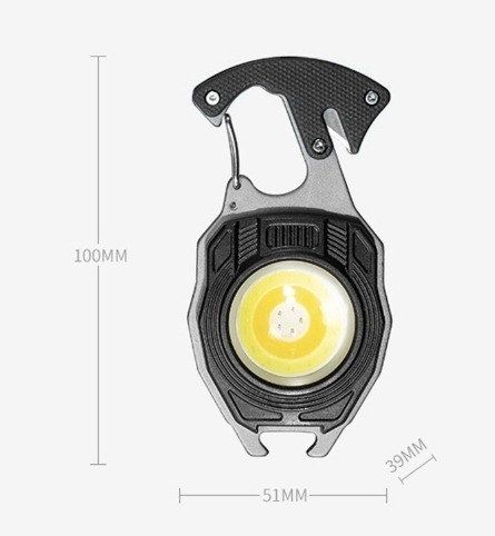 Linterna Acampar Encendedor Hojilla Luz Led Y Roja Silbato 