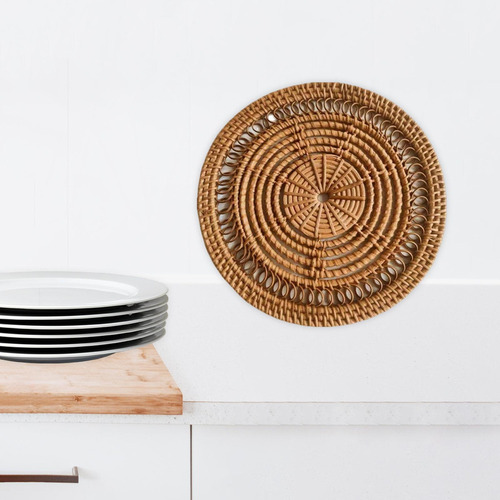 * Cesta Poco Profunda Hueca De Decoración Flor Redonda 30cm