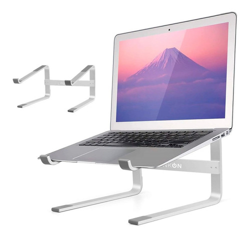 Soporte Base Aluminio Linkon Para Notebook Mac Macbook 10-17 Color Plateado