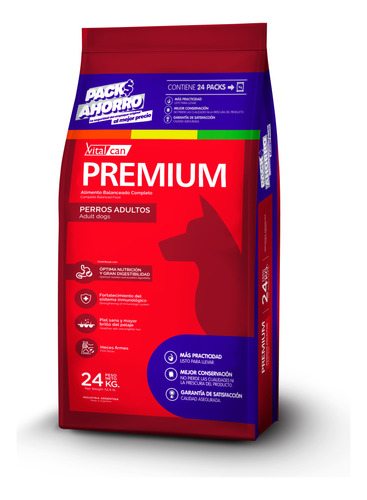 Vitalcan Premium Perro Adulto 24kg Safety Pack Con Regalo