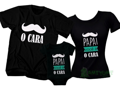 Kit C/ 4 Tal Pai Tal Filho Body Camiseta Bori Papai É O Cara