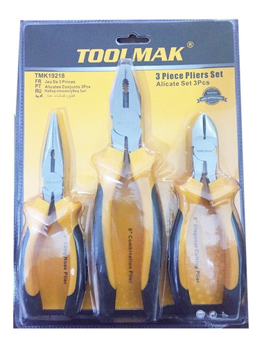 Juego/set/kit De Alicates 3 Piezas Toolmak