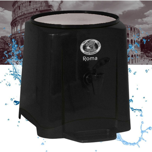 Suporte Água Furacão Utilidades Roma Cuba De Plástico Black Cor Preto