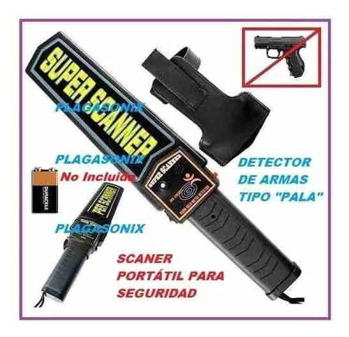 Imagen 2 de 10 de Detector Metales Pala De Armas Boliches Portatil Premium