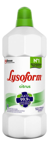 Desinfetante Lysoform Líquido Citrus Limpeza Pesada e Eficiente 1L
