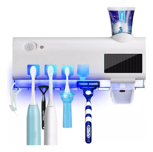 Esterilizador Cepillo Dental. Soporte. Luz Uv. Dispensador