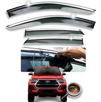 Comprar Hilux 2021 23 2025  Deflectores C\u002F Vira Cromada Tuningchrome