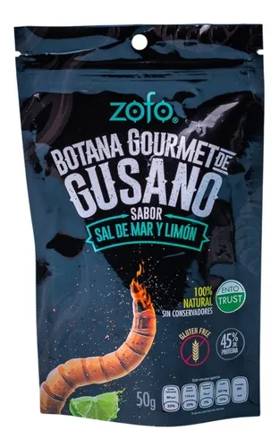 Botana Gourmet De Gusanos Zofo Sabor Sal Y Limón