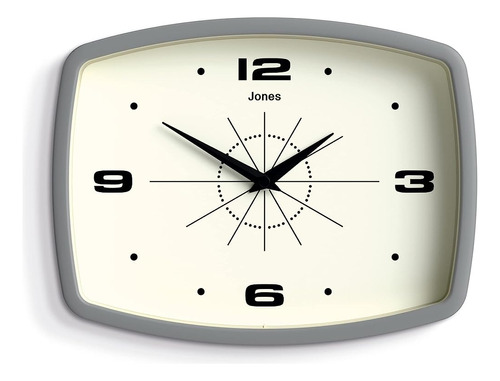 Jones Clocks® Movie Retro Wall Clock - Reloj Cuadrado - Relo