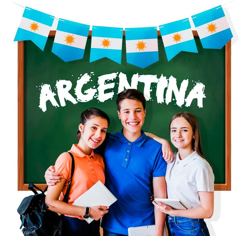 Banderin Bandera Argentina Guirnalda Patria Acto Escolar 