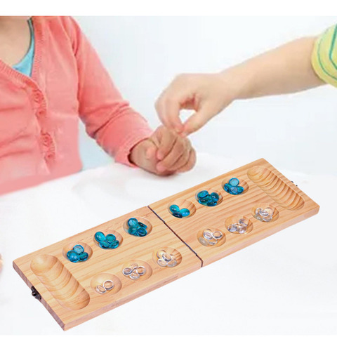 Juego De Mesa Mancala De Madera De 48 Cuentas, Juegos