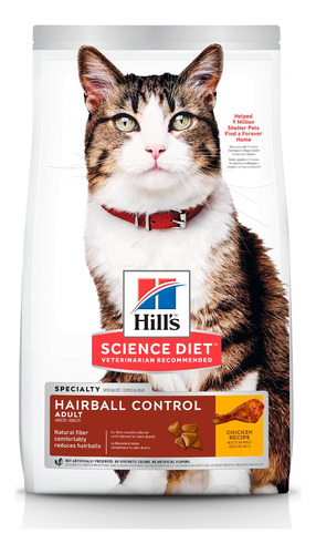 Comida Para Gato Adulto Hill's Sd Hairball Control De 7 Kg