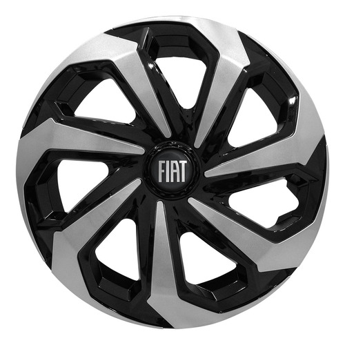 Calota Spider Black Silver Aro 13 Fiat Uno Palio Siena