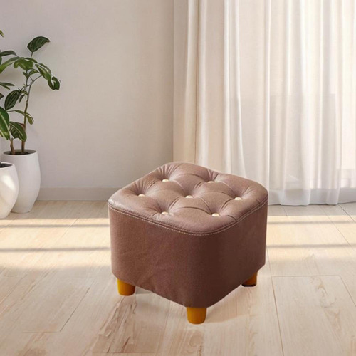 Reposapiés Pequeño, Taburete Otomano, Creativo, Marrón