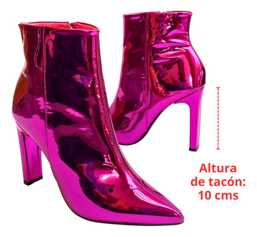 Imagen 5 de 8 de Botín Mujer Felipe Rentería Moda Tacón 10cm