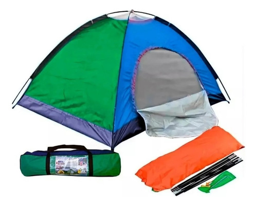 Carpa Camping 3 Personas Tienda Acampar 200x150 Cm + Bolso