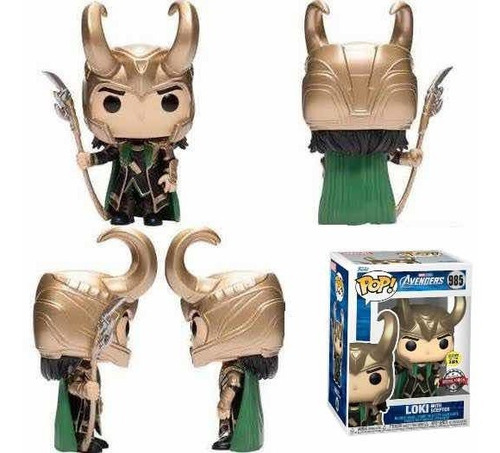 Funko Pop! Loki Con Cetro 62706 De La Coleccion Marvel Avengers Figura De Accion Glow #985