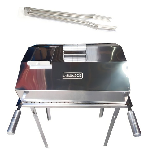 Abafador Inox 45x39 E Pegador Carnes - Grelha, Churrasqueira