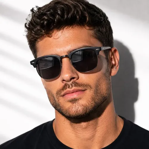 Óculos De Sol Escuro Lux Glasses Unissex Acetato Moderno