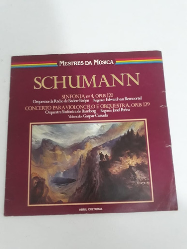 Disco De Vinil Lp Mestres Da Música Schumann Antigo !!!