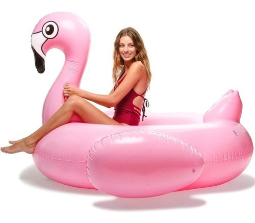 Boia Inflável Flamingo Gigante 1,8 Metros Piscina Praia