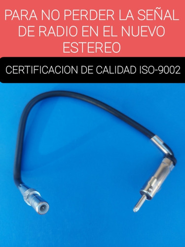 Cable Adaptador Antena Estereo Impala Años Del 2006 A 2016