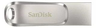 Pendrive SanDisk Ultra Dual Drive Luxe 256GB 3.1 Gen 1 prateado