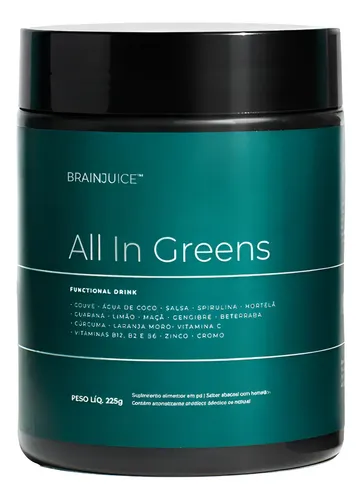 Suplemento Alimentar Em Pó | All In Greens Brainjuice Abacaxi Com Hortelã