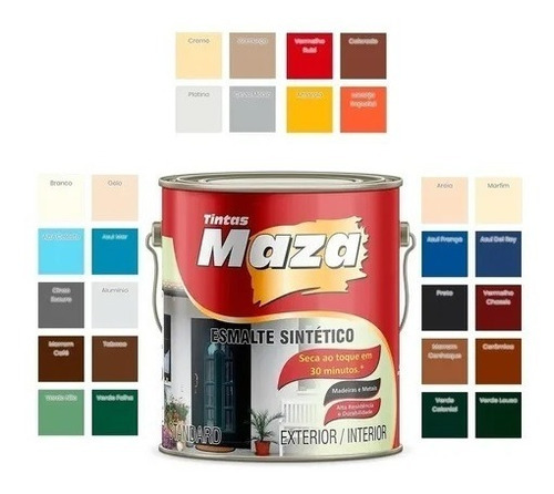 Imagem 1 de 4 de Esmalte Sintetico Para Madeira E Metais Azul Celeste 3,6lt