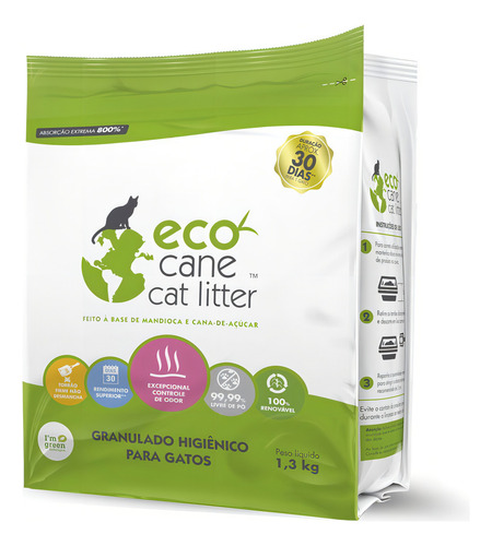 Arena Para Gato Eco Cane Procão - 1,3kg