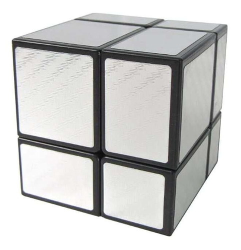 Cubo Mágico 2x2x2 Mirror Blocks Preto E Prata Jht563- Jiehui Cor da estrutura Prata e preto