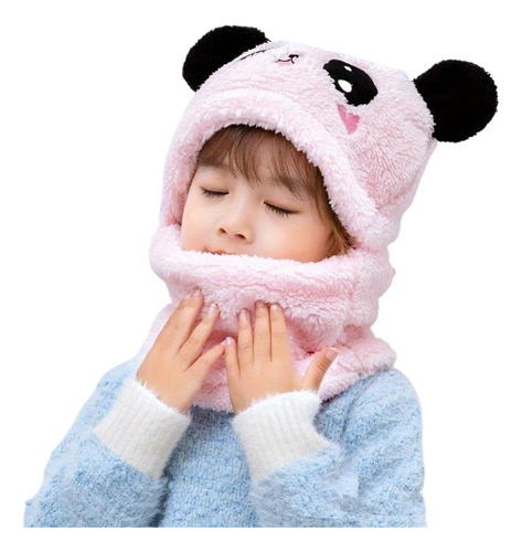 Conjunto De Gorro Y Bufanda De Oso De Dibujos Animados For